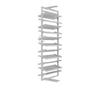 This Rotating Pull-Out Shoe Rack, Height-Adjustable Large-Capacity Shoe Cabinet, Stackable Vertical Storage Shelf, 9 Tier