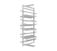 This Rotating Pull-Out Shoe Rack, Height-Adjustable Large-Capacity Shoe Cabinet, Stackable Vertical Storage Shelf, 9 Tier