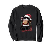 This Runs On Coffee And Christmas Cheer Festive Art Sweatshirt