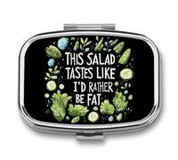 This Salad Tastes Like I'd Rather Be Fat Travel Pill Organizer with Mirror