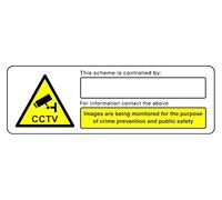 This Scheme Is Controlled By For Information Contact The Above Images - safety sign - High tack self-adhesive sticker (300mm x 100mm) Viewing Distance within 5m.