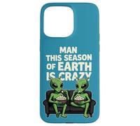 This Season of Earth Is Crazy Aliens Popcorn Meme Case for iPhone 15 Pro Max
