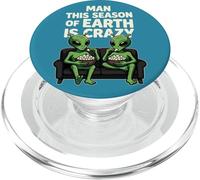 This Season of Earth Is Crazy Aliens Popcorn Meme PopSockets PopGrip for MagSafe