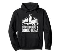 This Seemed Like A Good Idea Penguin Minimalist Humor Pullover Hoodie