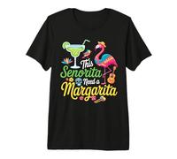 This Senorita Needs A Margarita Flamingo Cinco de Mayo Women Premium T-Shirt