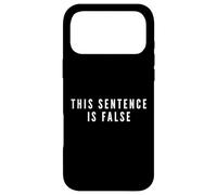 This Sentence Is False Liar Paradox Fun Brain Teaser Riddle Case for iPhone 17 Pro Max