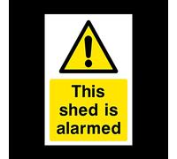 This shed is alarmed Plastic Sign - Security, Camera, Closed Circuit TV, Warning Safety (MISC51)