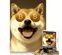This Shiba Loves Bitcoin 1000 Piece Jigsaws for Teenagers Puzzle Memory Gain Relaxing Fun Design Assembly Warm Surprise (50x75cm)