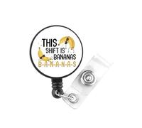 This Shift is Banana Gift Fruit Lover Doctor Nurse ID Holder Medical Assistant Healthcare Workers Badge Reel (This Shift UK)