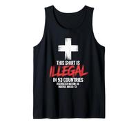 This Shirt Is Illegal Cross Christian Faith Church Tank Top
