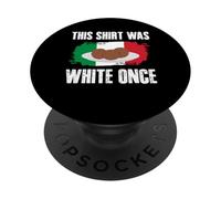 This Shirt Was White Once Meatball Italian Kitchen Lover PopSockets Adhesive PopGrip