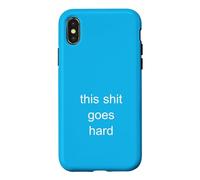 This Shit Goes Hard Minimalist Brainrot Gen Z Humor Meme Case for iPhone X/XS