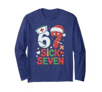 This Sigma 67 Santa Six Sick Seven Slang 6 7 Bruh Gen Alpha Long Sleeve T-Shirt