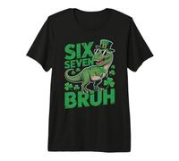 This Sigma 67 St Patricks Slang Six Seven Brain Rot 6 7 Joke Premium T-Shirt