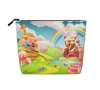 This Single Layer Candy Land Printed Cosmetic Bag Features A Categorized Design to Store Your Writing Instruments Art Supplies and Everyday Small Items