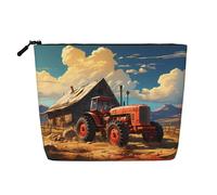 This Single Layer Farm Red Tractor Printed Cosmetic Bag Features A Categorized Design to Store Your Writing Instruments Art Supplies and Everyday Small Items