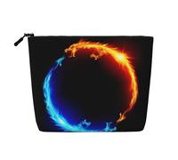 This Single Layer Fire and Ice Dragons Printed Cosmetic Bag Features A Categorized Design to Store Your Writing Instruments Art Supplies and Everyday Small Items
