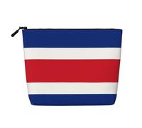 This Single Layer Flag of Costa Rica Printed Cosmetic Bag Features A Categorized Design to Store Your Writing Instruments Art Supplies and Everyday Small Items