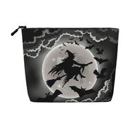 This Single Layer Halloween Witch Printed Cosmetic Bag Features A Categorized Design to Store Your Writing Instruments Art Supplies and Everyday Small Items