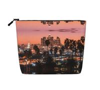 This Single Layer Los Angeles Palm Trees Printed Cosmetic Bag Features A Categorized Design to Store Your Writing Instruments Art Supplies and Everyday Small Items