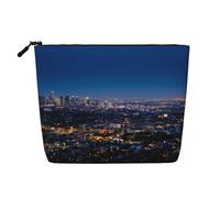 This Single Layer Los Angeles Skyline Printed Cosmetic Bag Features A Categorized Design to Store Your Writing Instruments Art Supplies and Everyday Small Items