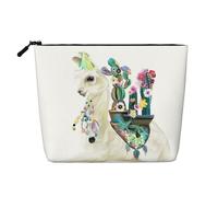 This Single Layer Mexican Llama Cactus Printed Cosmetic Bag Features A Categorized Design to Store Your Writing Instruments Art Supplies and Everyday Small Items
