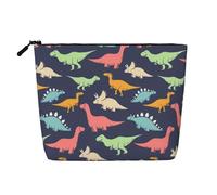 This Single Layer Monster Dinosaur Printed Cosmetic Bag Features A Categorized Design to Store Your Writing Instruments Art Supplies and Everyday Small Items