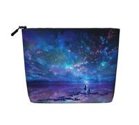 This Single Layer Northern Lights Printed Cosmetic Bag Features A Categorized Design to Store Your Writing Instruments Art Supplies and Everyday Small Items