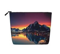 This Single Layer Norway Islands Printed Cosmetic Bag Features A Categorized Design to Store Your Writing Instruments Art Supplies and Everyday Small Items