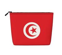 This Single Layer Tunisian Flag Printed Cosmetic Bag Features A Categorized Design to Store Your Writing Instruments Art Supplies and Everyday Small Items