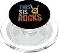 This Sis Rocks Siblings Day Rock Music Skeleton PopSockets PopGrip for MagSafe