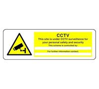 This Site Is Under CCTV Surveillance For Your Personal Safety And - safety sign - 1.2mm Rigid plastic for indoor/outdoor usage (600mm x 200mm) Viewing Distance within 14m.