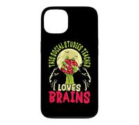 This Social Studies Teacher Loves Brains School Halloween Case for iPhone 13
