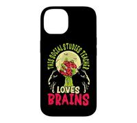 This Social Studies Teacher Loves Brains School Halloween Case for iPhone 14