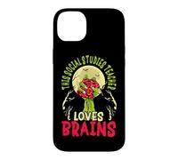This Social Studies Teacher Loves Brains School Halloween Case for iPhone 14 Plus