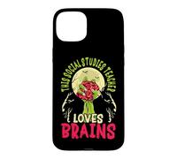 This Social Studies Teacher Loves Brains School Halloween Case for iPhone 15 Plus