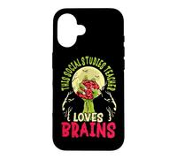 This Social Studies Teacher Loves Brains School Halloween Case for iPhone 16