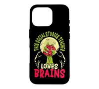 This Social Studies Teacher Loves Brains School Halloween Case for iPhone 16 Pro