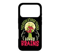 This Social Studies Teacher Loves Brains School Halloween Case for iPhone 17 Pro