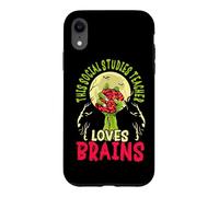 This Social Studies Teacher Loves Brains School Halloween Case for iPhone XR