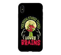 This Social Studies Teacher Loves Brains School Halloween Case for iPhone XS Max