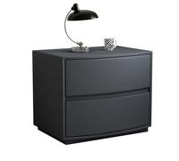 This Solid wood bedside cabinet with two drawers and one open shelf, also serving as a side table. Featuring a curved design, suitable for hallways or living rooms.(D,40CM(15.75IN))