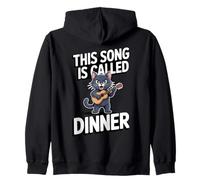 This Song Is Called Dinner Cat Music Zip Hoodie