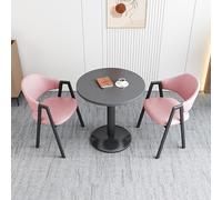 This Space-Saving Furniture Round Negotiation Table, Reception Chairs, Coffee Table Set for Living Room Balcony Dining Business