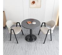 This Space-Saving Furniture Round Negotiation Table, Reception Chairs, Coffee Table Set for Living Room Balcony Dining Business