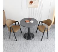 This Space-Saving Furniture Round Negotiation Table, Reception Chairs, Coffee Table Set for Living Room Balcony Dining Business