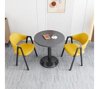 This Space-Saving Furniture Round Negotiation Table Set, Reception Coffee Tables and Chairs Combination for Balcony Living Room Dining Business