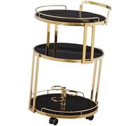 This Stainless Steel Bar Serving Cart - 3-Tier Utility Kitchen Trolley for Hotels Restaurants Catering & Tea Service - Heavy-Duty Rolling Cart with Wheels
