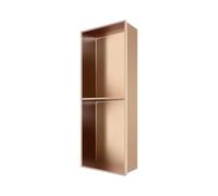 This Stainless Steel Shower Nizer with Built-in Trash Can, Double-Layer Vertical Shelf for Bathroom Storage, Beige 30x78x14cm & Black 30x86x14cm - Durable & Stylish Solution
