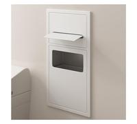 This Stainless Steel Shower Shelf with Garbage Can Waterproof Recessed WallMounted Storage Caddy for Bathroom Stylish Organizer 60x28x13.5cm SpaceSaving Solution